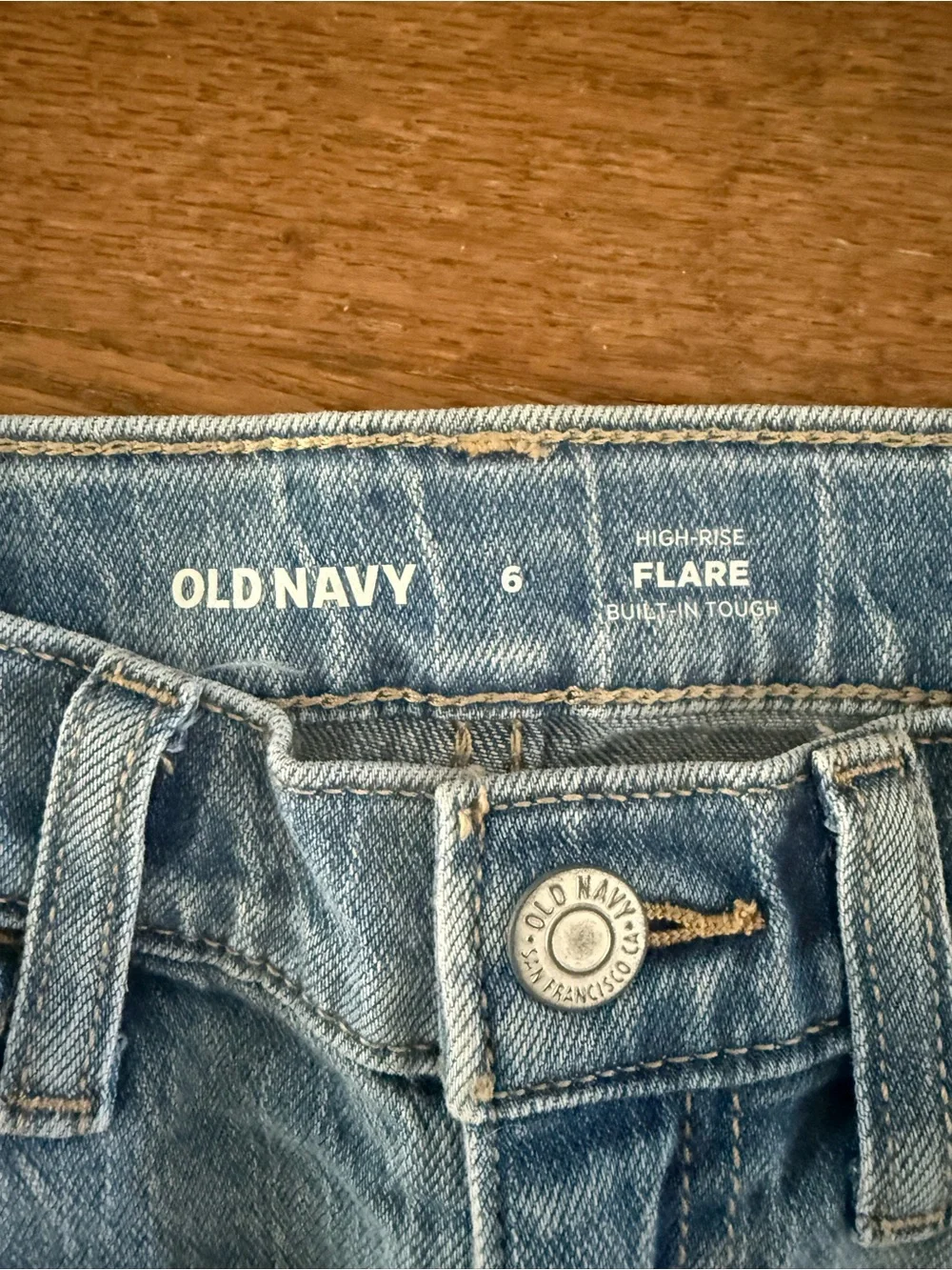 Old Navy Light Wash Girls High Waisted Flare Jeans NWT Sz 6